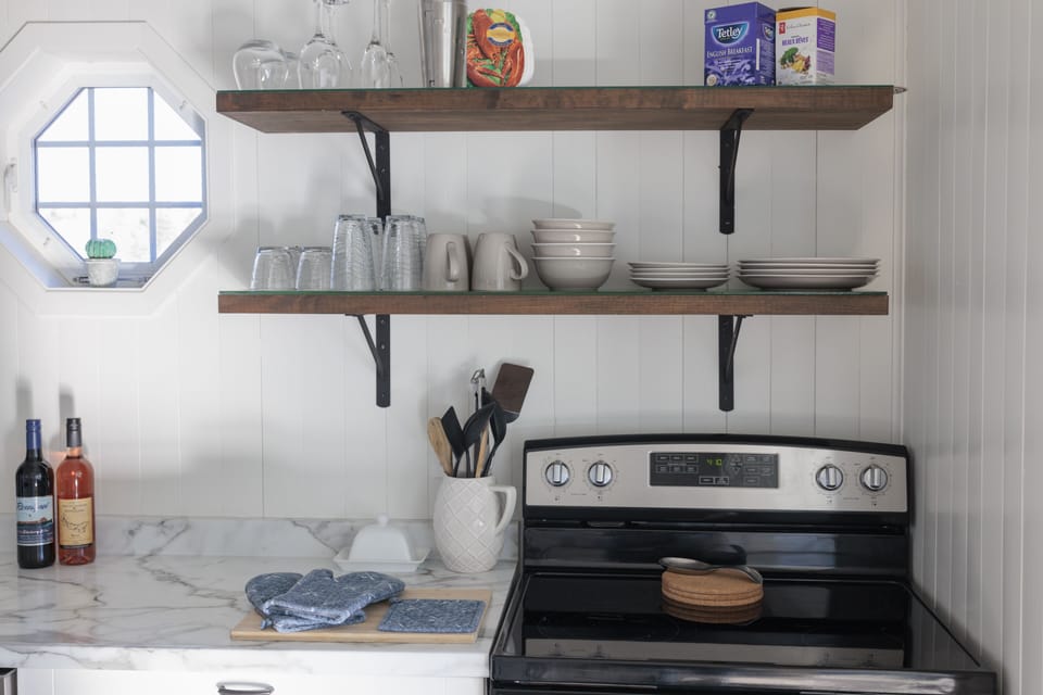 Induction stove heats food up quickly and clean up is a breeze.