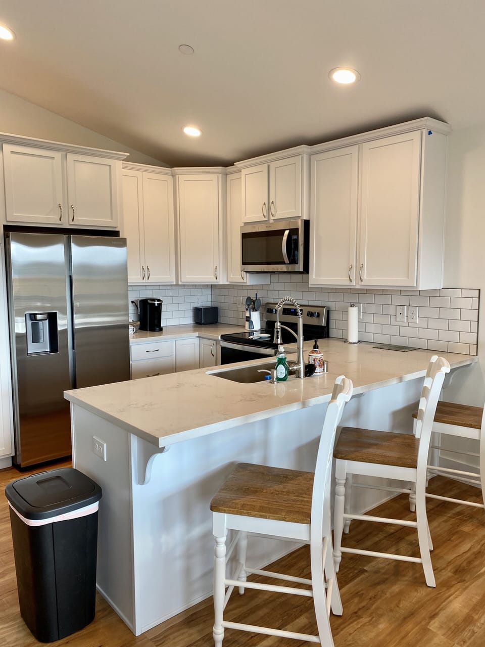 Kitchen with barstools 