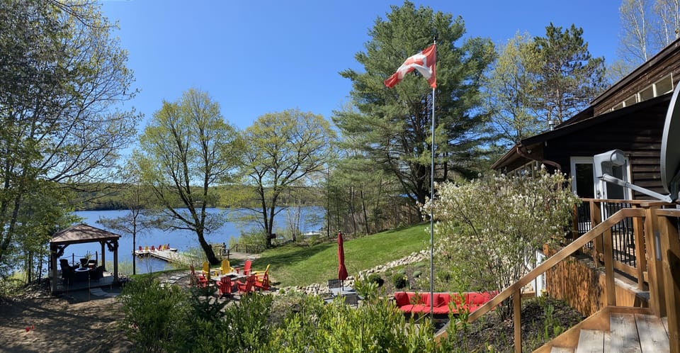 View of lake from the upper deck.