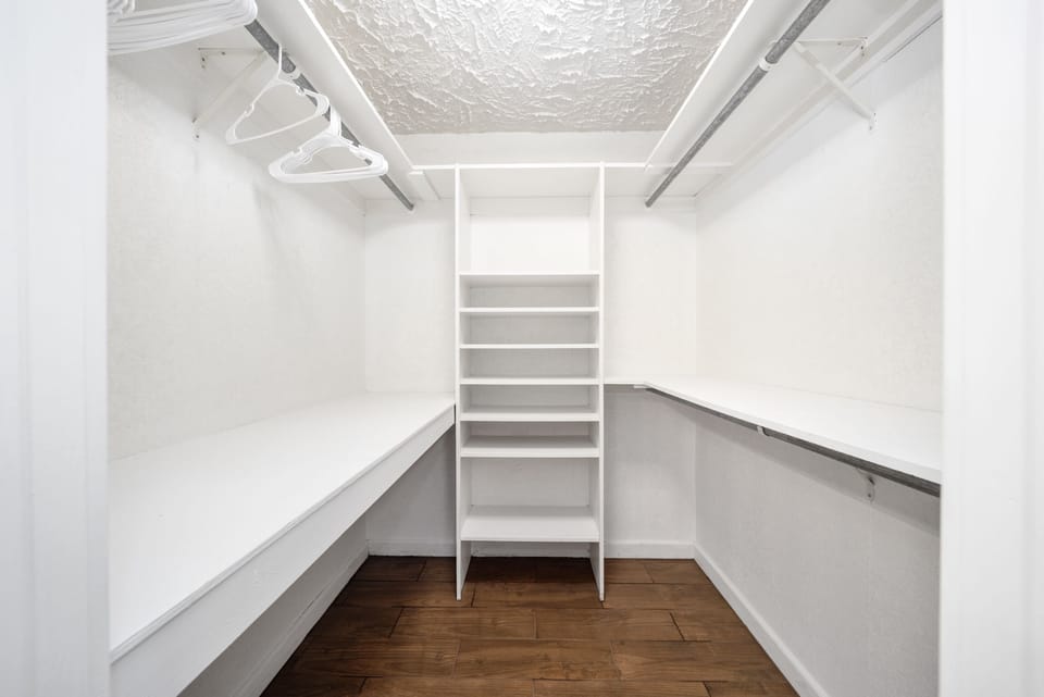 One of Two Large Walk-in Closets in the Master Bathroom