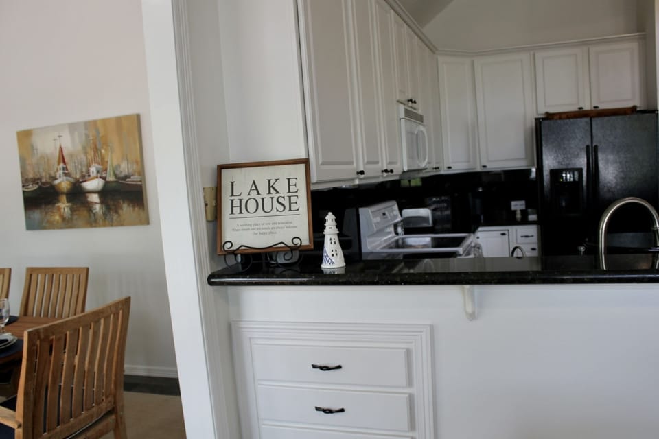 Kitchen, dining room to left
