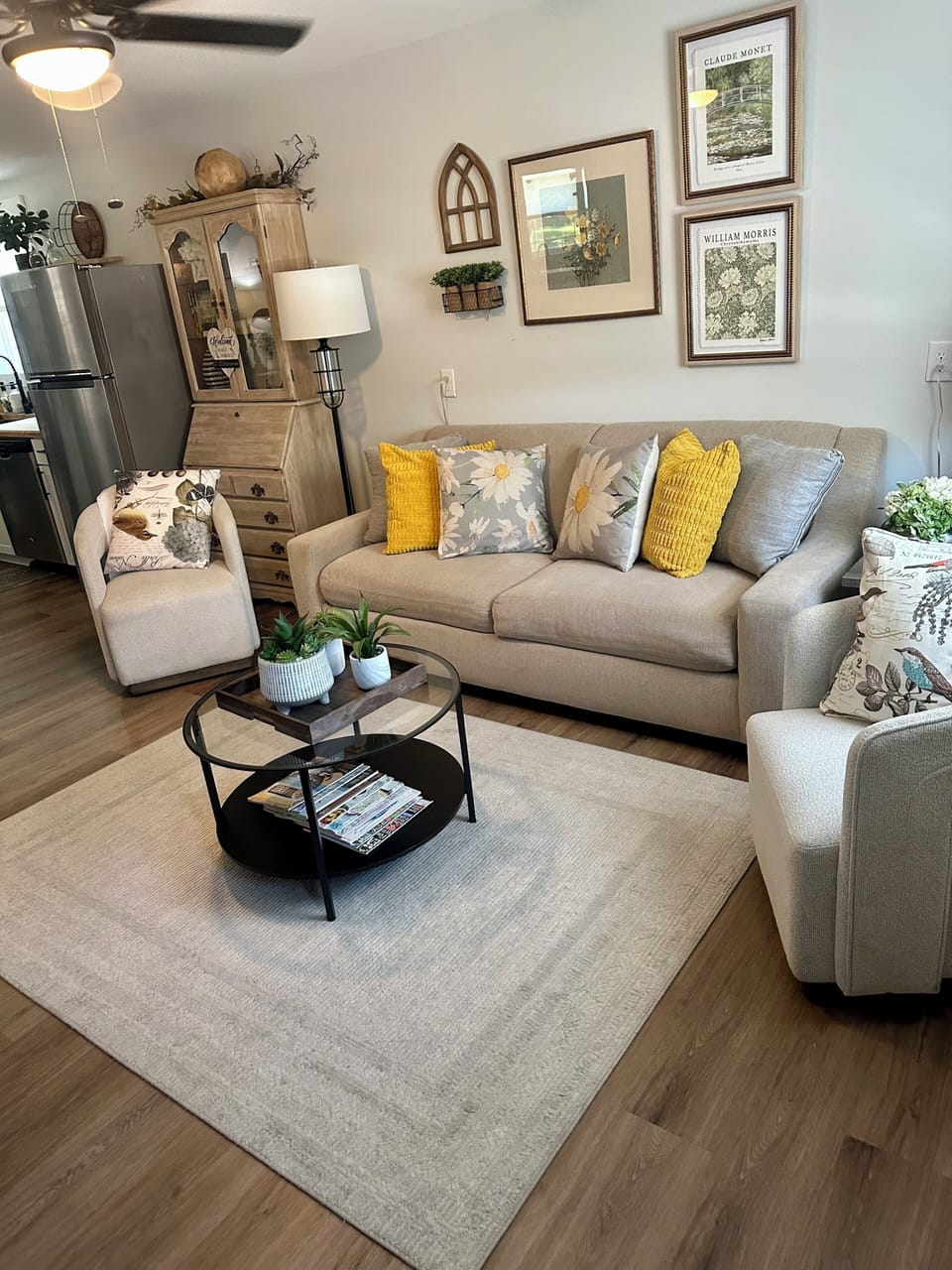 Sleeper sofa for extra guest. 