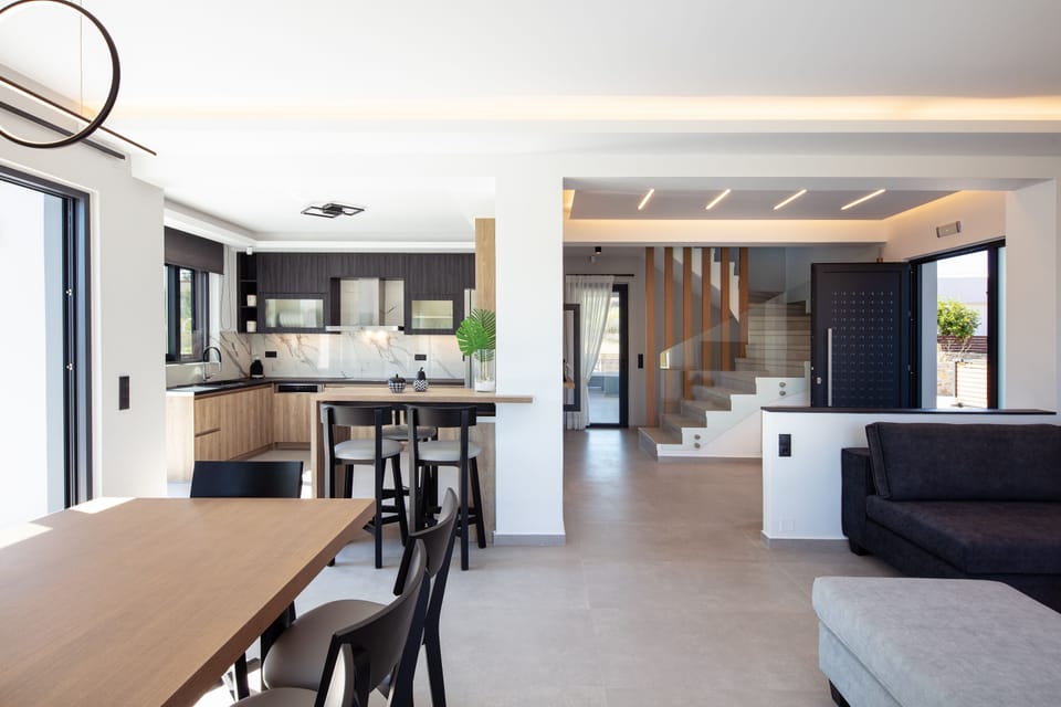 Living room provides a cosy space to relax. 