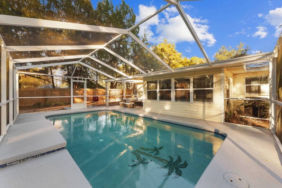 View of the Enclosed Pool Area