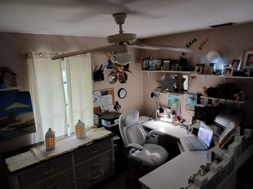 taking work with you optional room for office needs blow up mattress or futon 