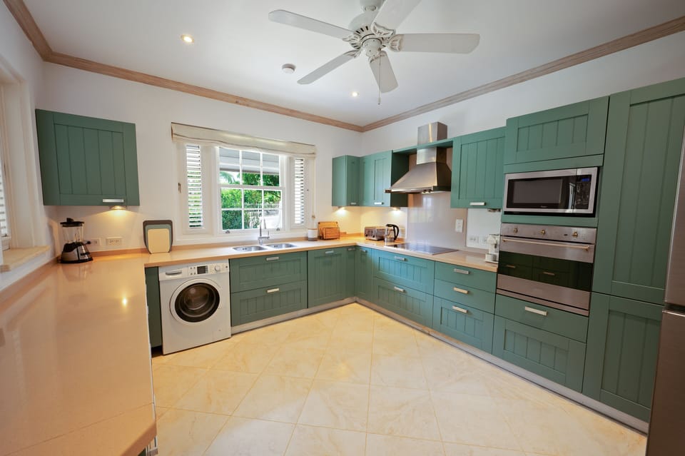 Kitchen with modern appliances.