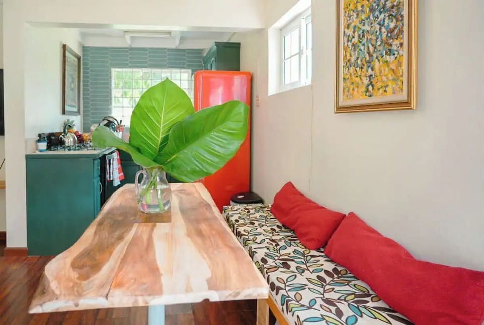 Eat on natural teak wood