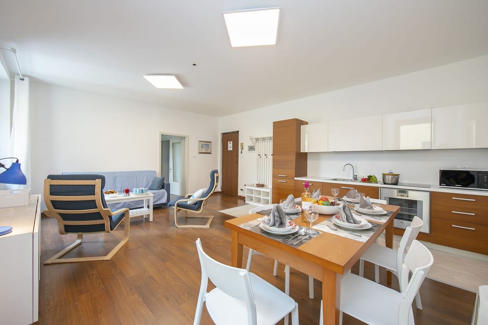 The bright and spacious living room