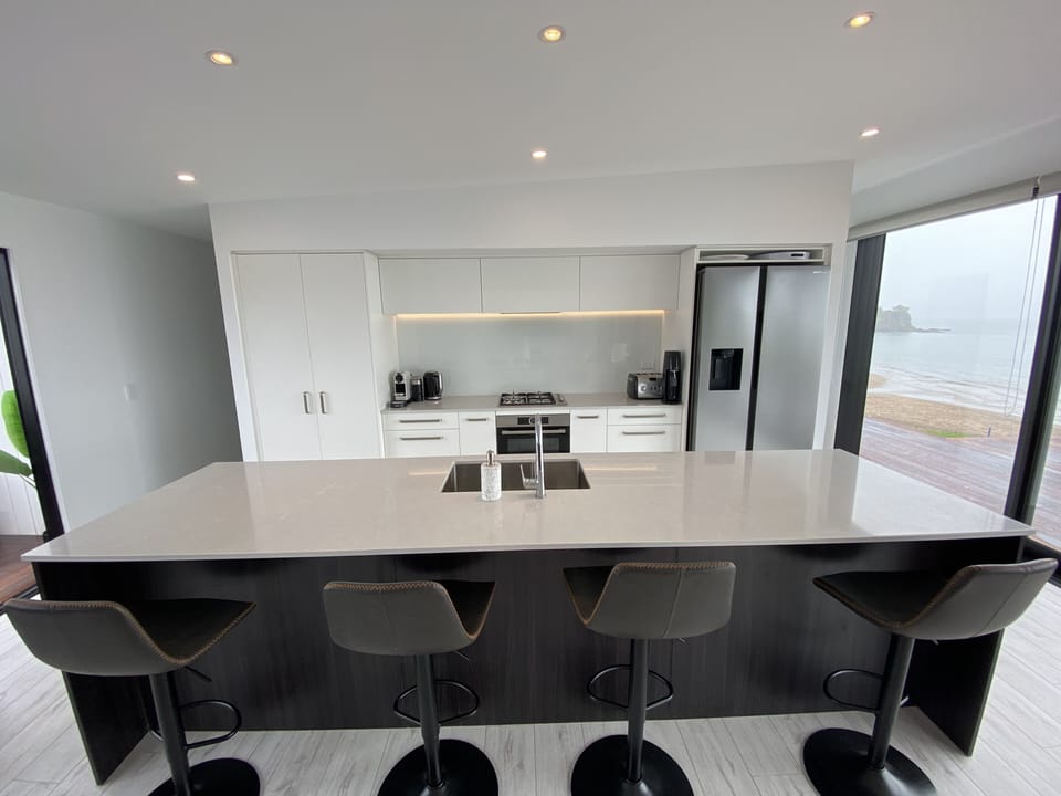 Euro kitchen with gas hobs, dish washer and ice maker