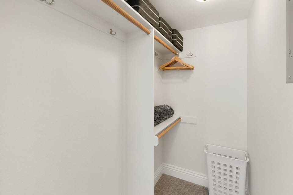 Large Closet in the primary bedroom.