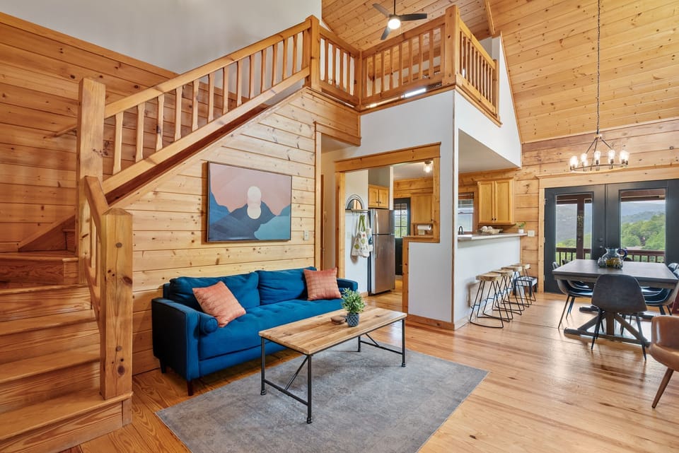 Open concept living room, dining room and kitchen so everyone can stay close! 