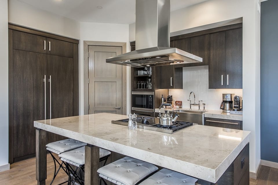 Room, Indoors, Kitchen, Kitchen Island, Building