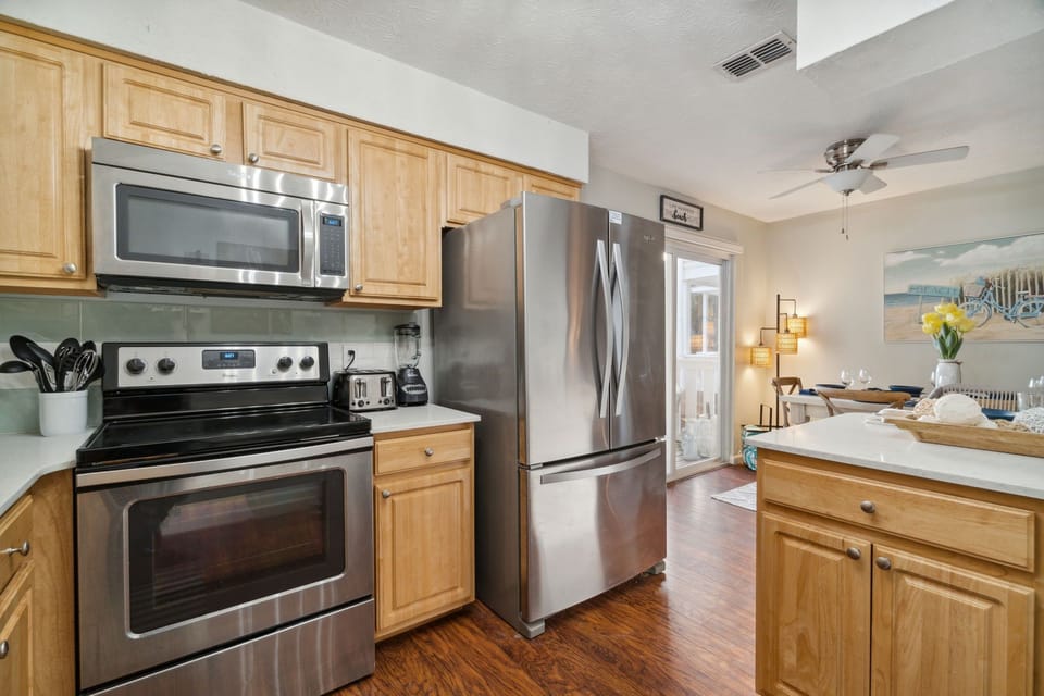 Stainless steel appliances to help make it feel like home! 