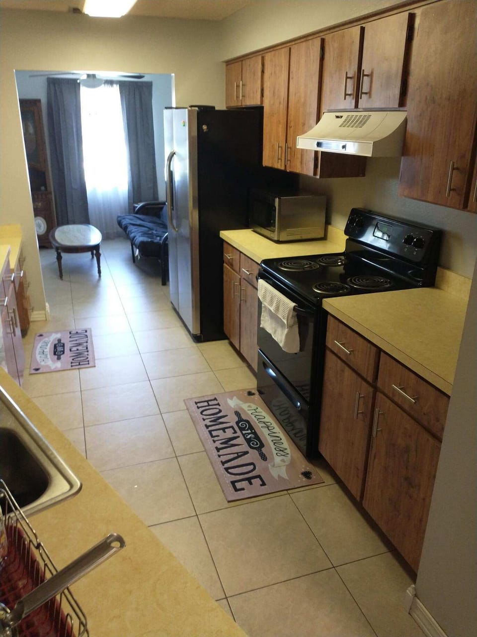 Walk through kitchen