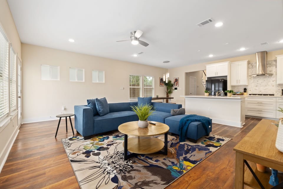 Relax after a day of exploring Dallas while watching TV from the comfy couch! 