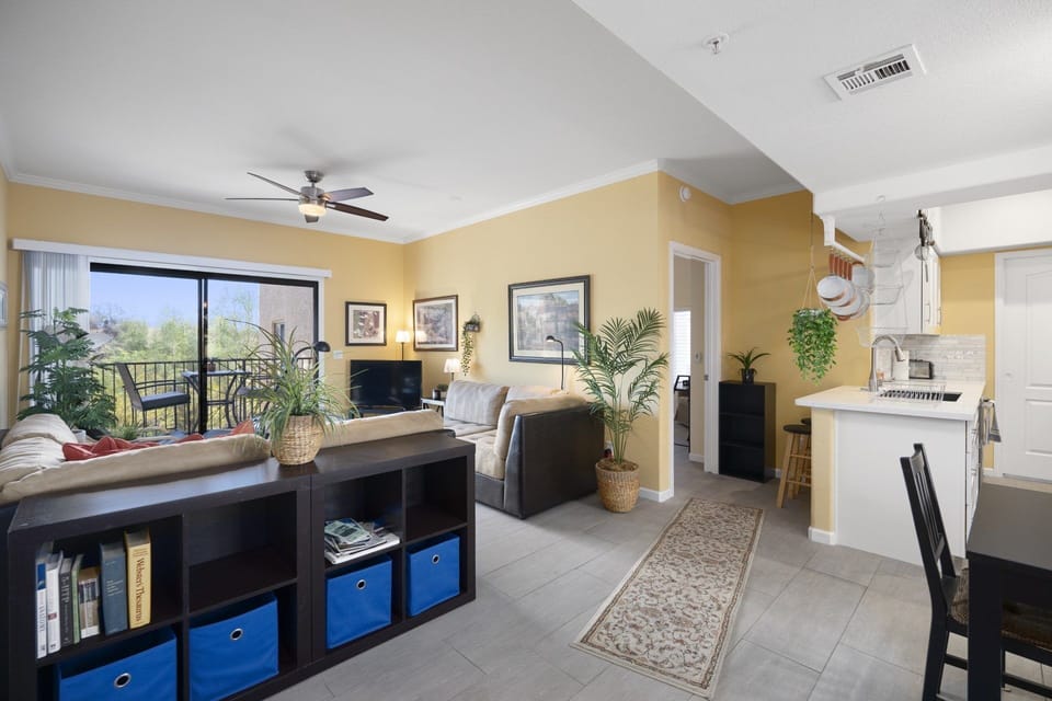 Living room off of kitchen