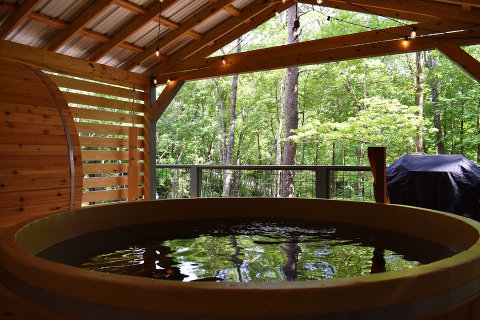 Soaking tub view.