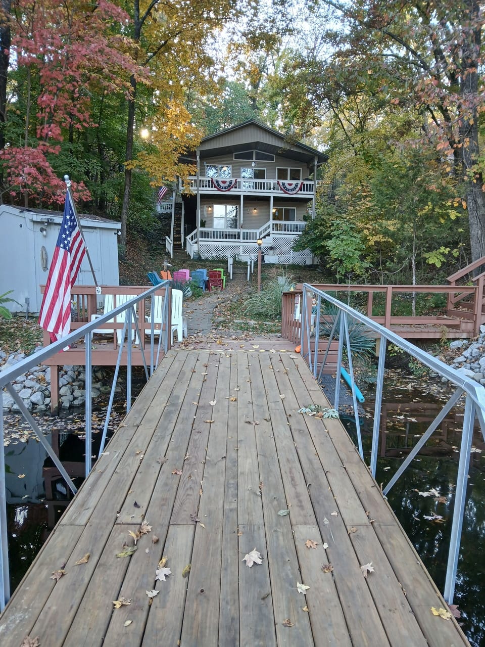 Eagles Nest Chalet facing Lake of Egypt. Picture taken from ENC private dock.