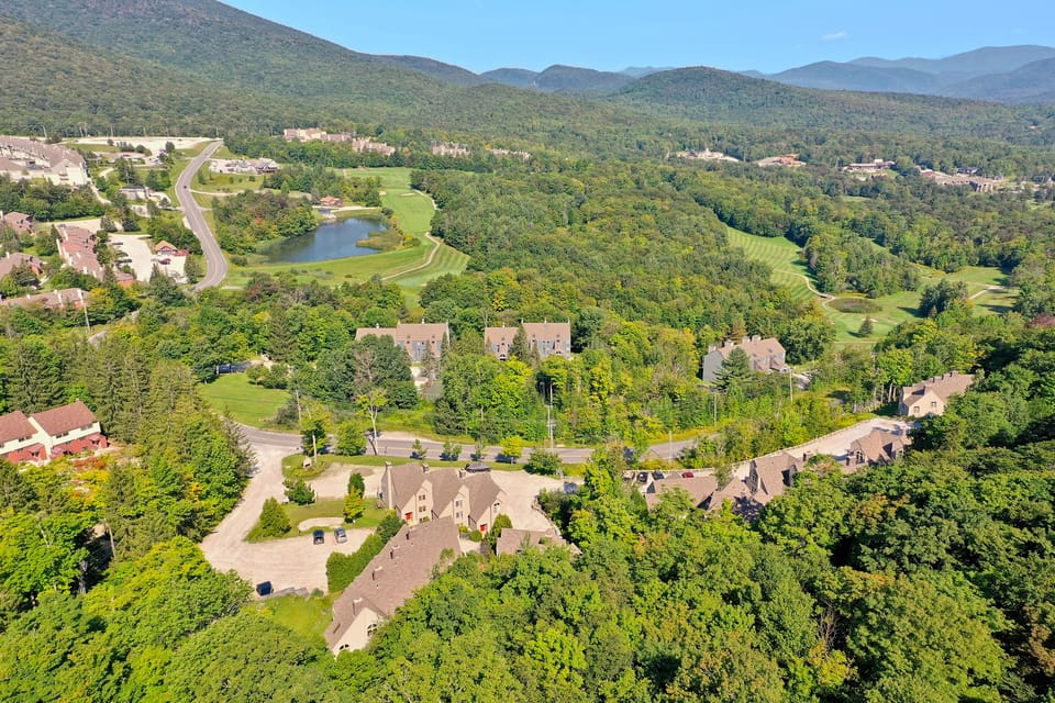 Gorgeous aerial view of Fall Line and the Killington Golf Course