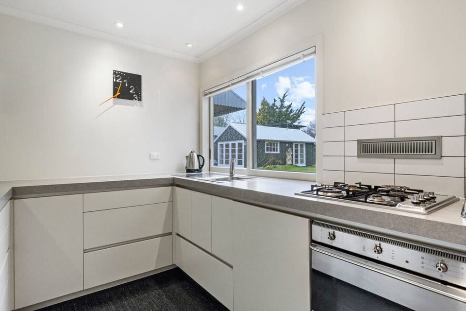 Kitchen with gas stove top