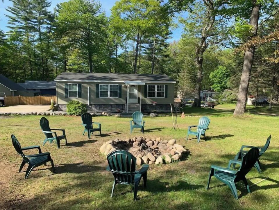 Front yard with fire pit