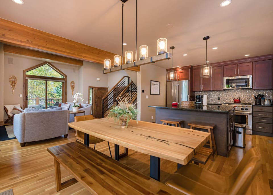 Main floor living areas seamlessly flow together.