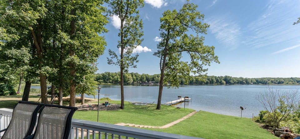 Enjoy the view from Serenity Lake Vista's back deck