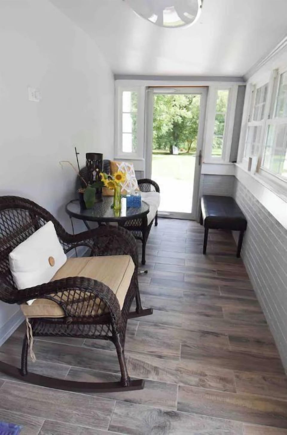 Glassed in sitting area 