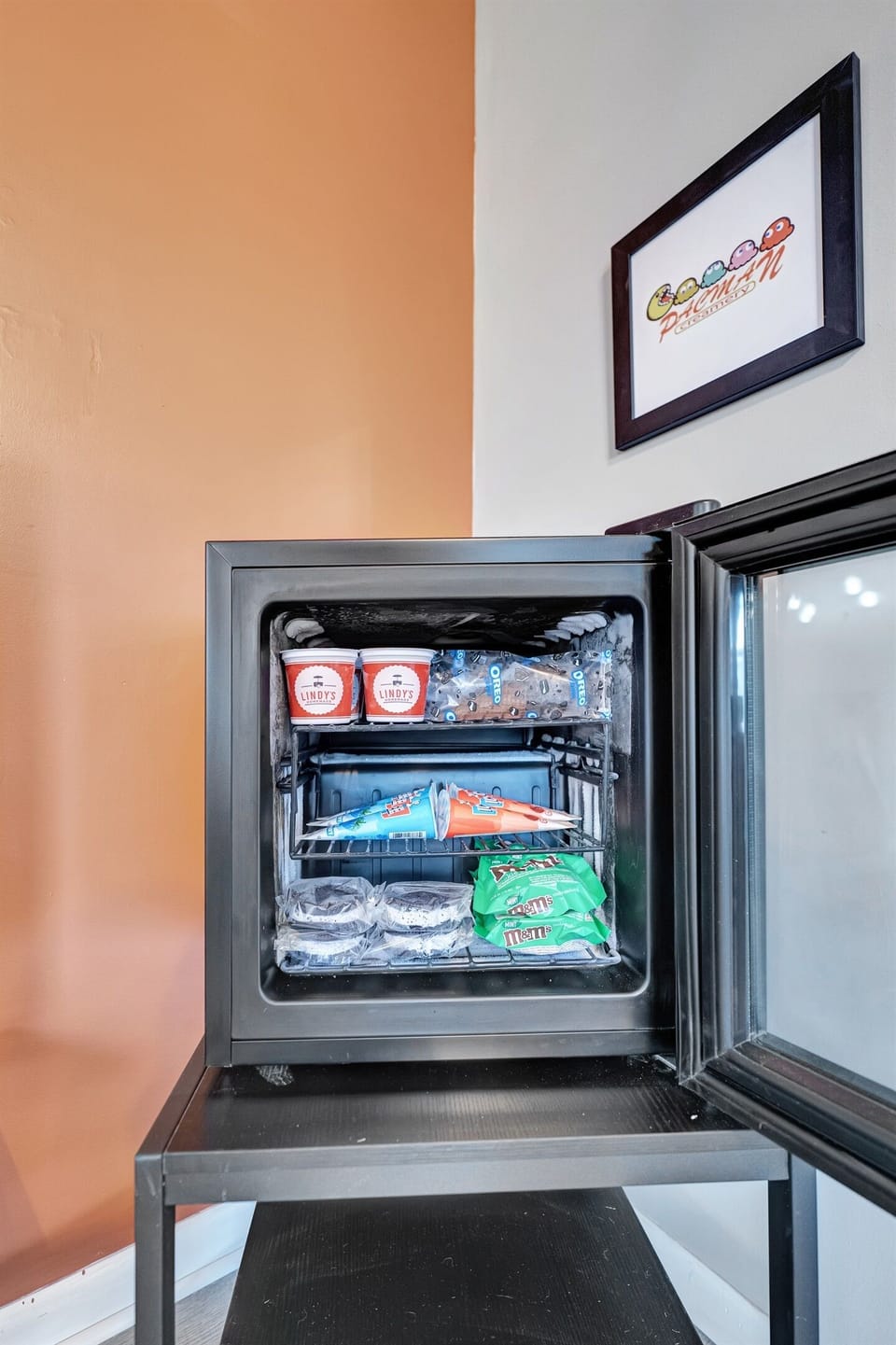 Free ice-cream treats add to the fun! [Note: Freezer is not re-stocked once empty].