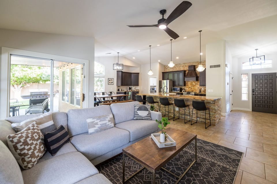 Modern open-concept living room