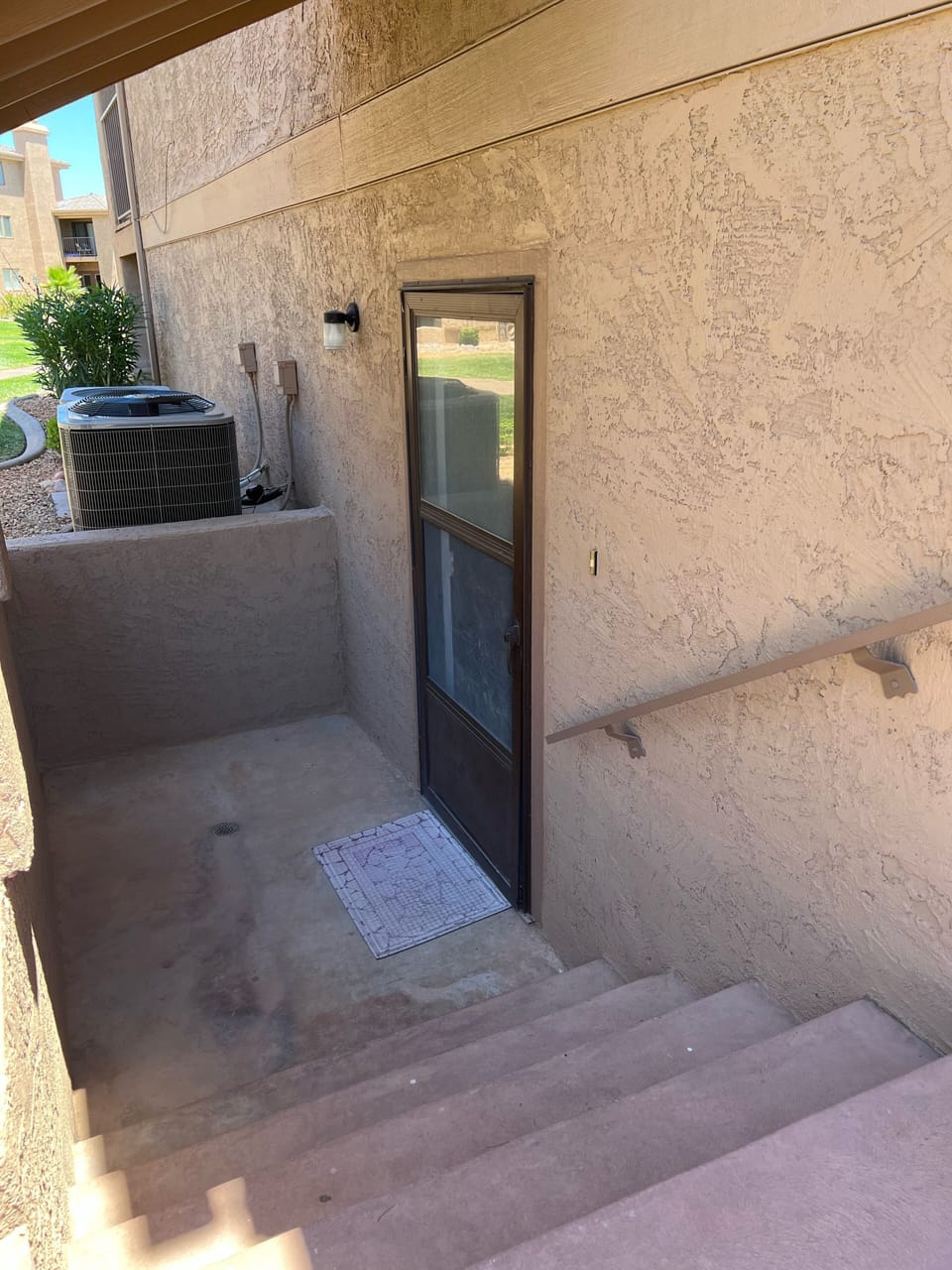 Private Entrance-5 steps down
