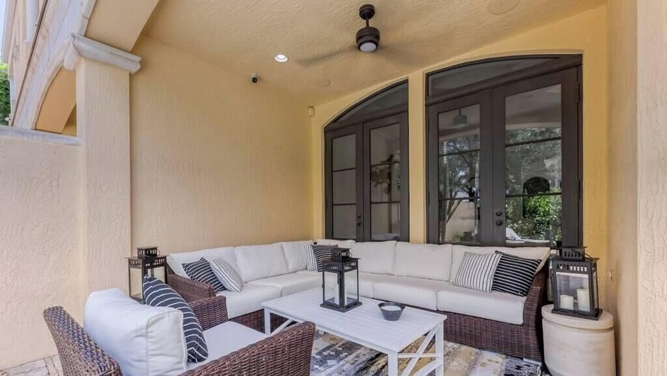 Patio on ground level Pool Area. 