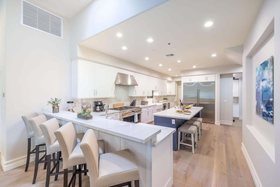 Whip up grub and hang out in this functional kitchen.