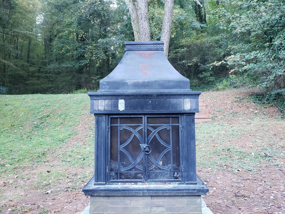outdoor fireplace