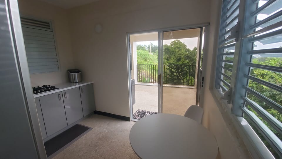 Access to the balcony area.
