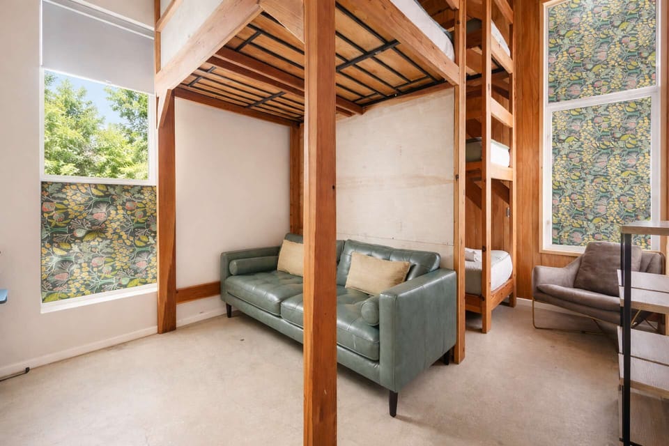 Spacious Bunk Room with 2 Queen Beds and 1 Single Bed, Featuring a Cozy Gym Corner — Perfect for Families, UP TO 25 GUEST EXPERIENCE, and a Comfortable Resort-Style Stay