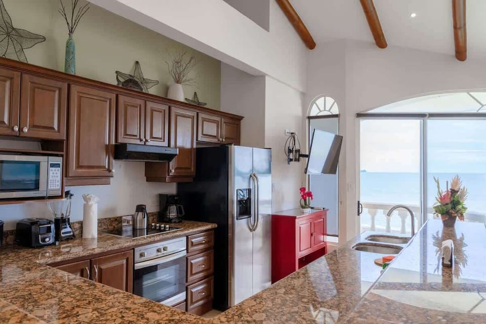 Magnificent Kitchen with an ocean view.