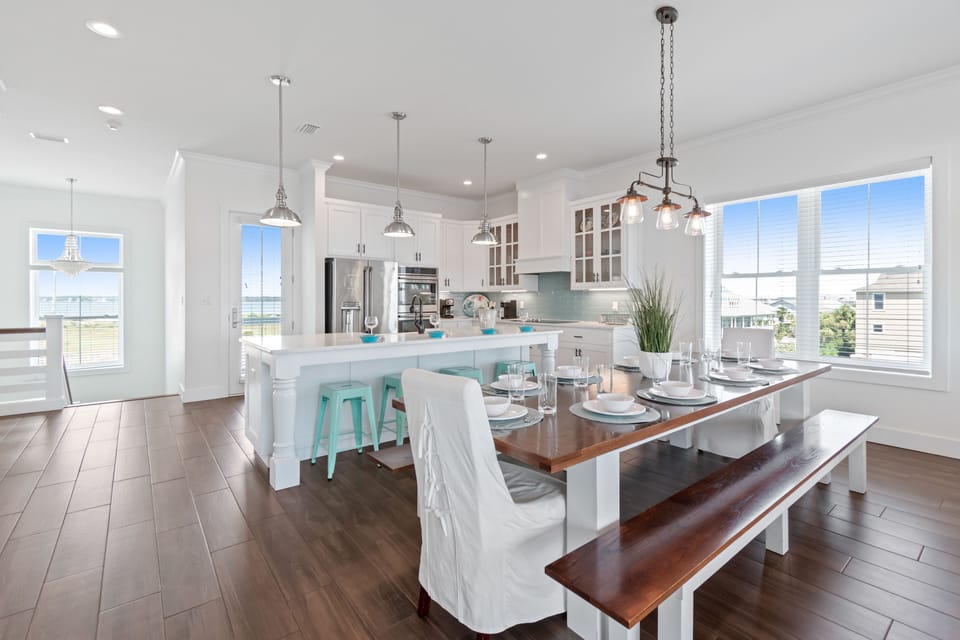 Dining table seats 10