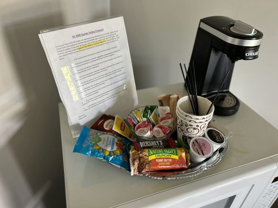 coffee and snacks.