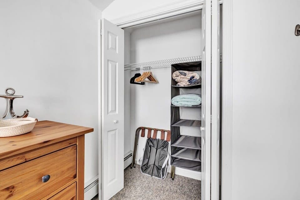 Bedroom 2 clothing storage to store and hang your clothes!