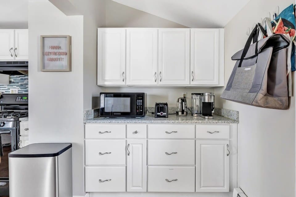 Microwave, toaster and coffee maker