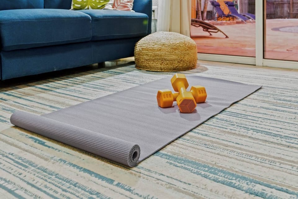 Relax with some yoga or get a light workout in during your stay.