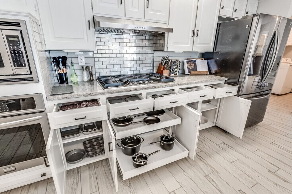 Our kitchen is fully stocked for all of your cooking needs.