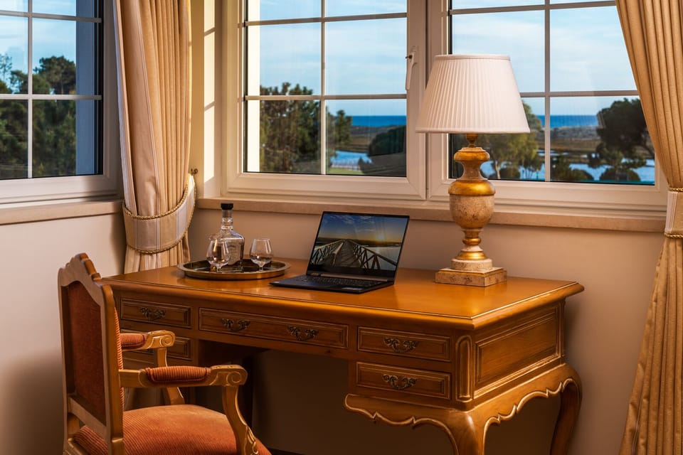 Suite 1 - Work Desk with Sea View.