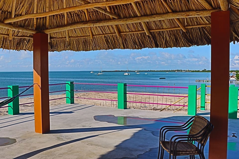 View from rooftop palapa deck