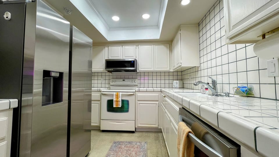 New microwave, dishwasher, and fridge!