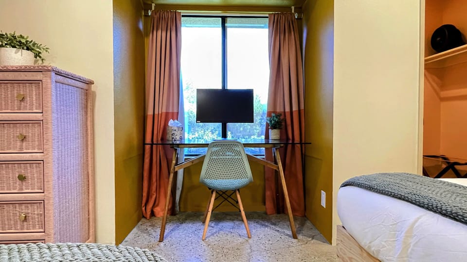 Workspace with monitor