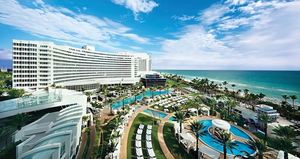 Soak in the iconic beachfront resort views from above.