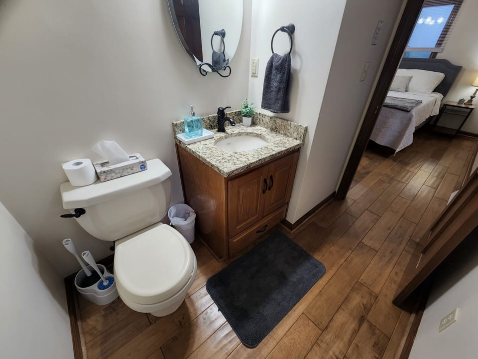 Bathroom #1: half bath attached to master room
