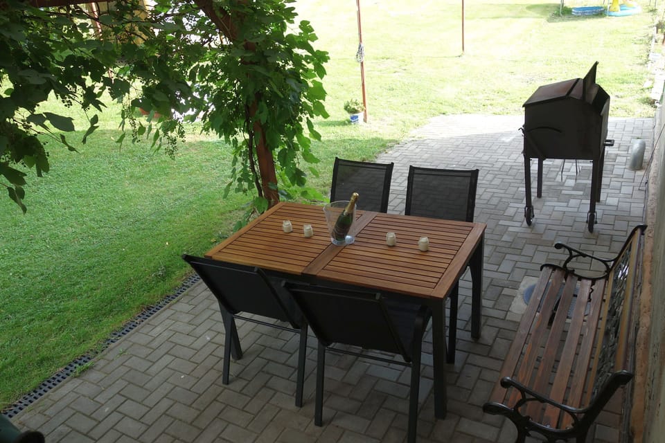 Sitting on terrace